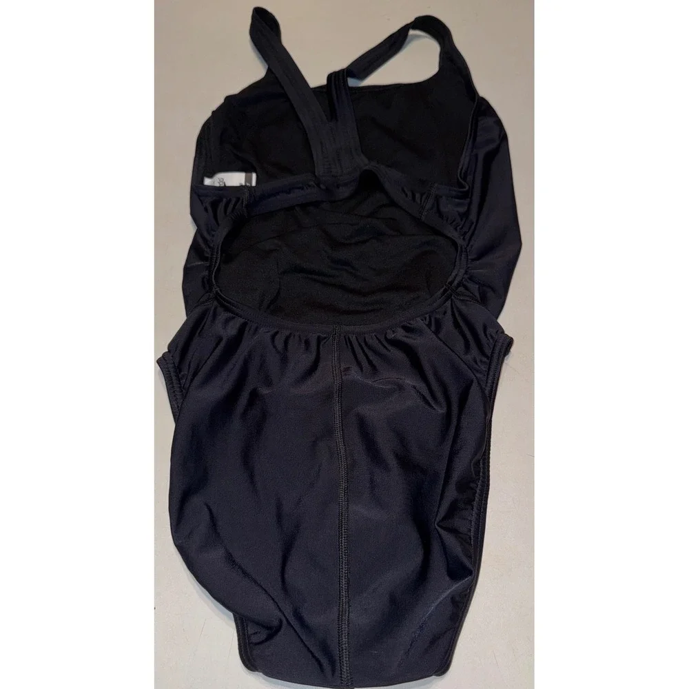 Speedo Pro LT Womens One Piece Swimsuit Black Athletic Year-Round Training 10/36